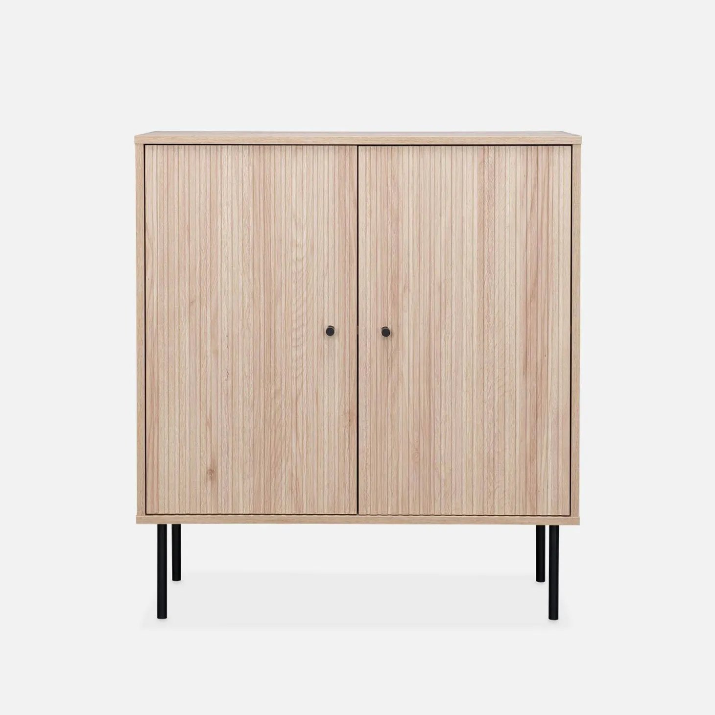 Aparador con efecto madera de 2 puertas, 83.5cm