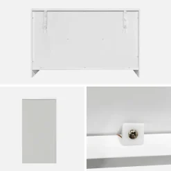 Aparador de 6 compartimentos con efecto madera, 120cm
