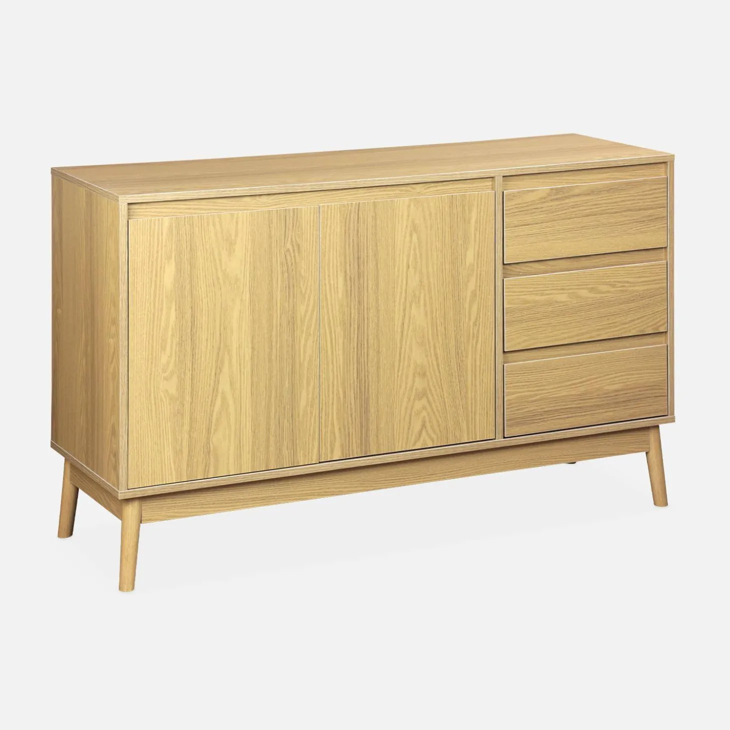 Aparador de efecto madera con 2 puertas, 120cm