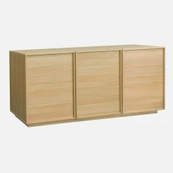 Aparador efecto madera 3 puertas, 160cm