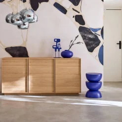 Aparador efecto madera 3 puertas, 160cm