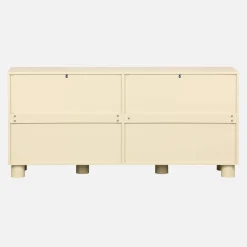 Aparador efecto madera con 4 puertas, 155cm