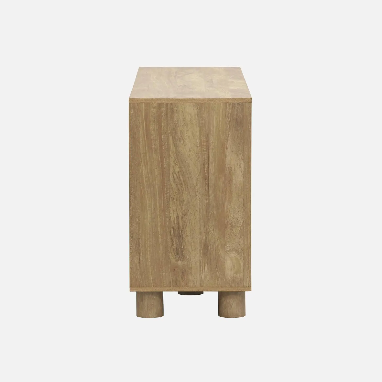 Aparador efecto madera con 4 puertas, 155cm
