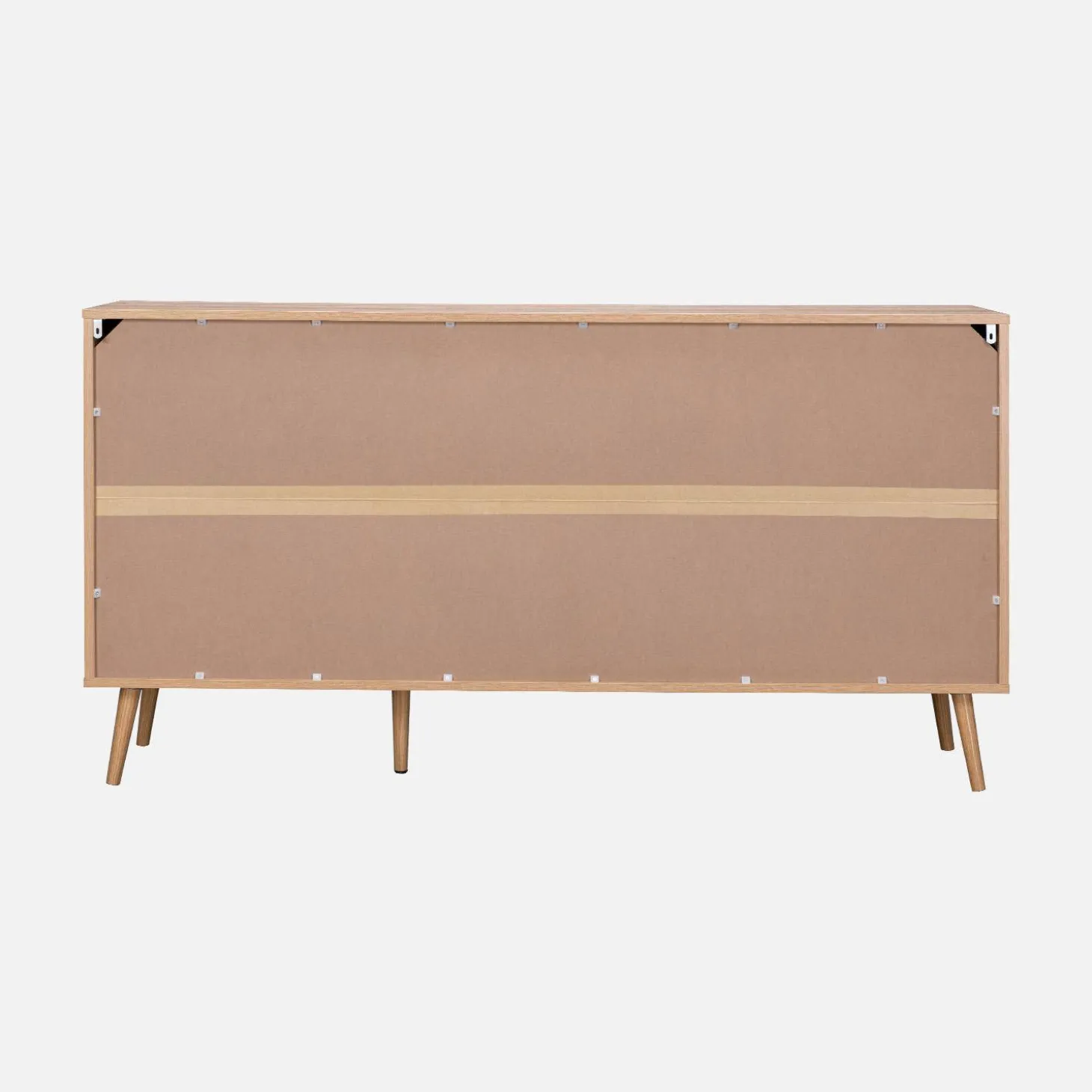 Aparador efecto madera de 2 puertas y 3 cajones, 150cm