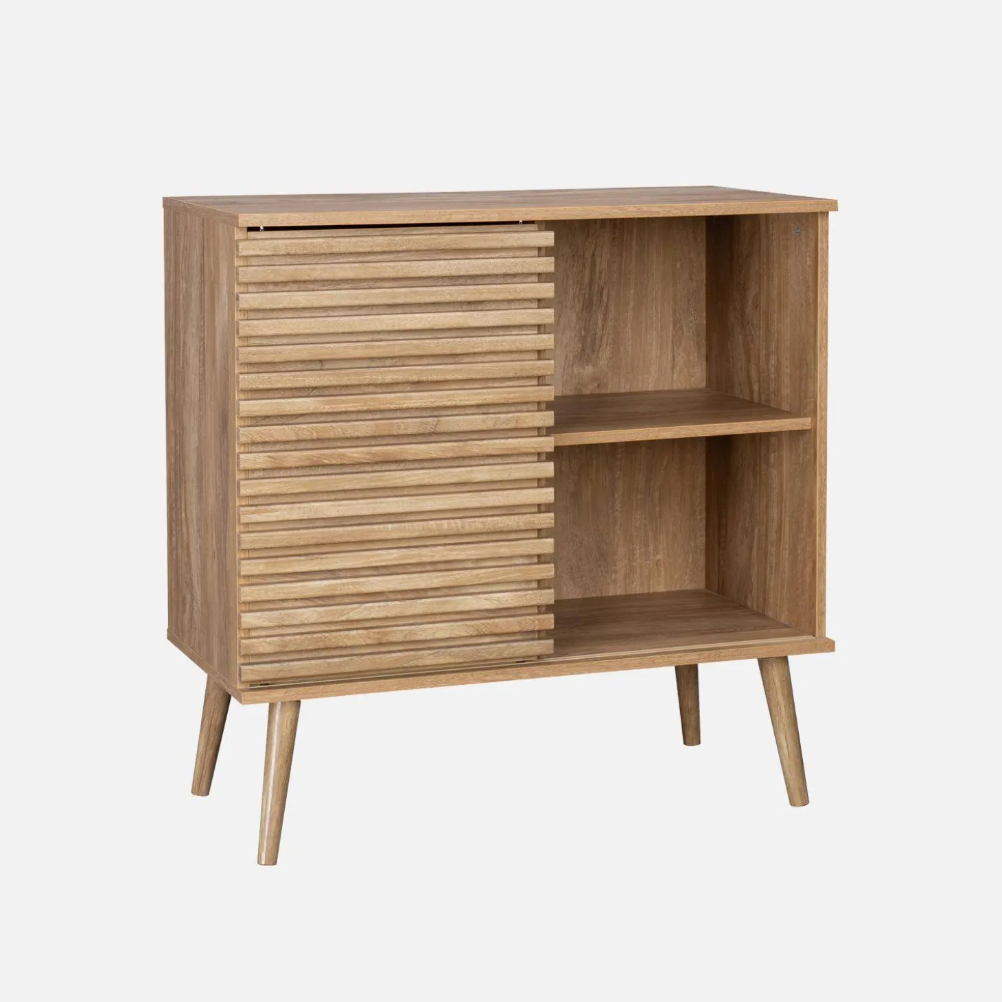 Aparador escandinavo con decoración de madera, 80cm