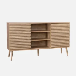 Aparador escandinavo de madera con 2 puertas, 140cm