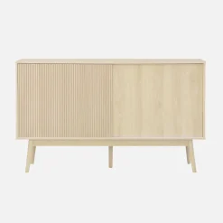 Aparador escandinavo efecto madera con 2 puertas, 150cm