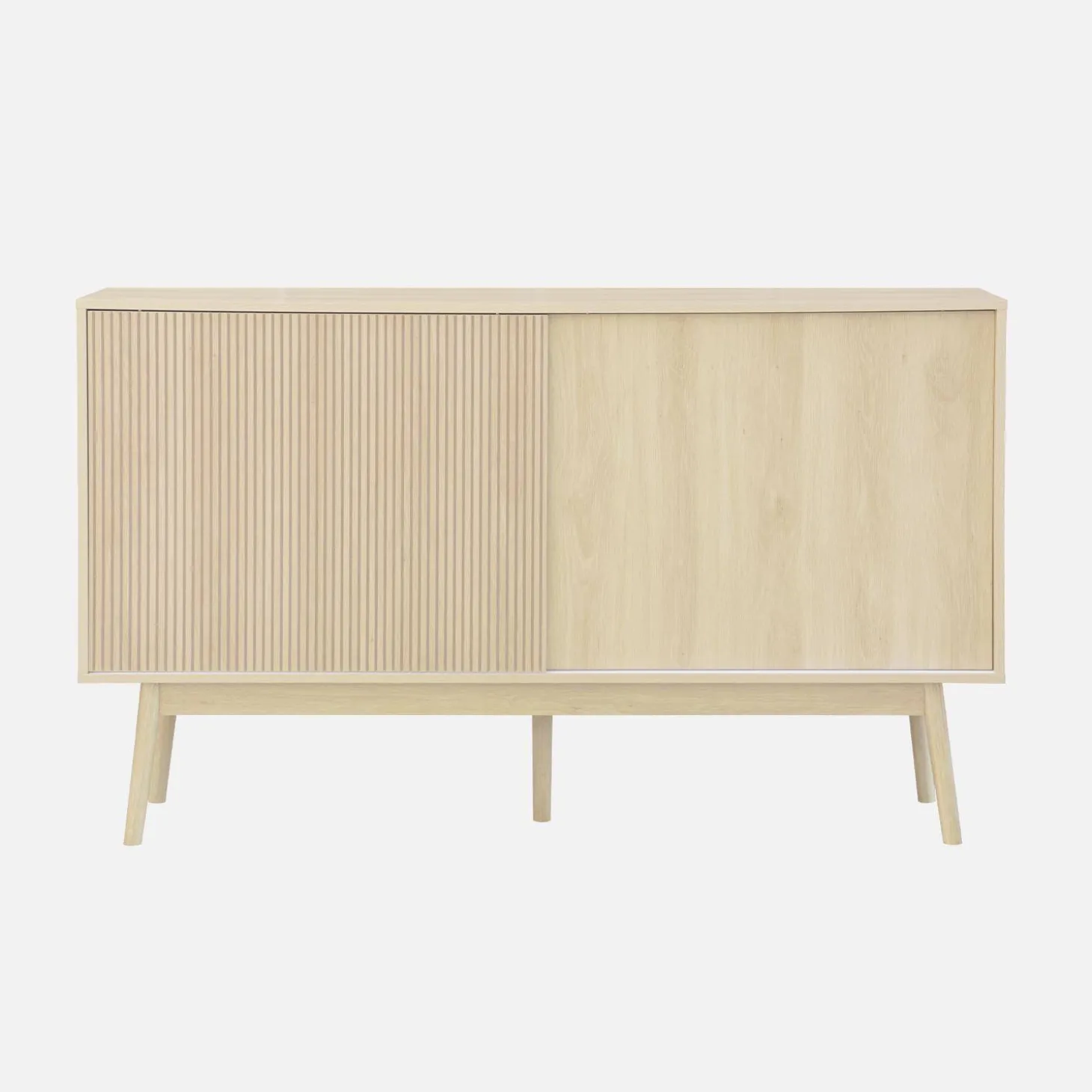 Aparador escandinavo efecto madera con 2 puertas, 150cm
