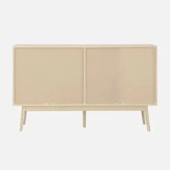 Aparador escandinavo efecto madera con 2 puertas, 150cm