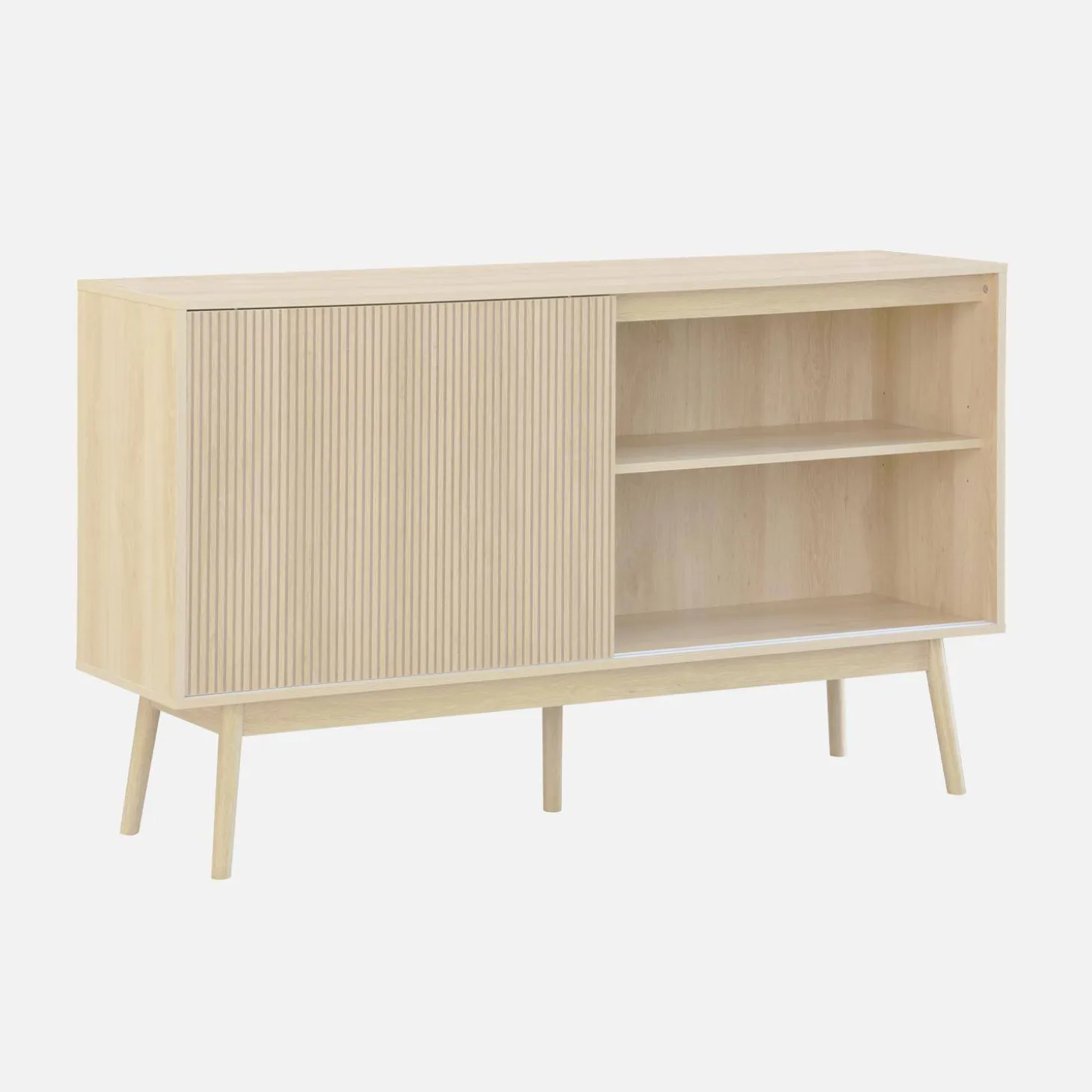 Aparador escandinavo efecto madera con 2 puertas, 150cm