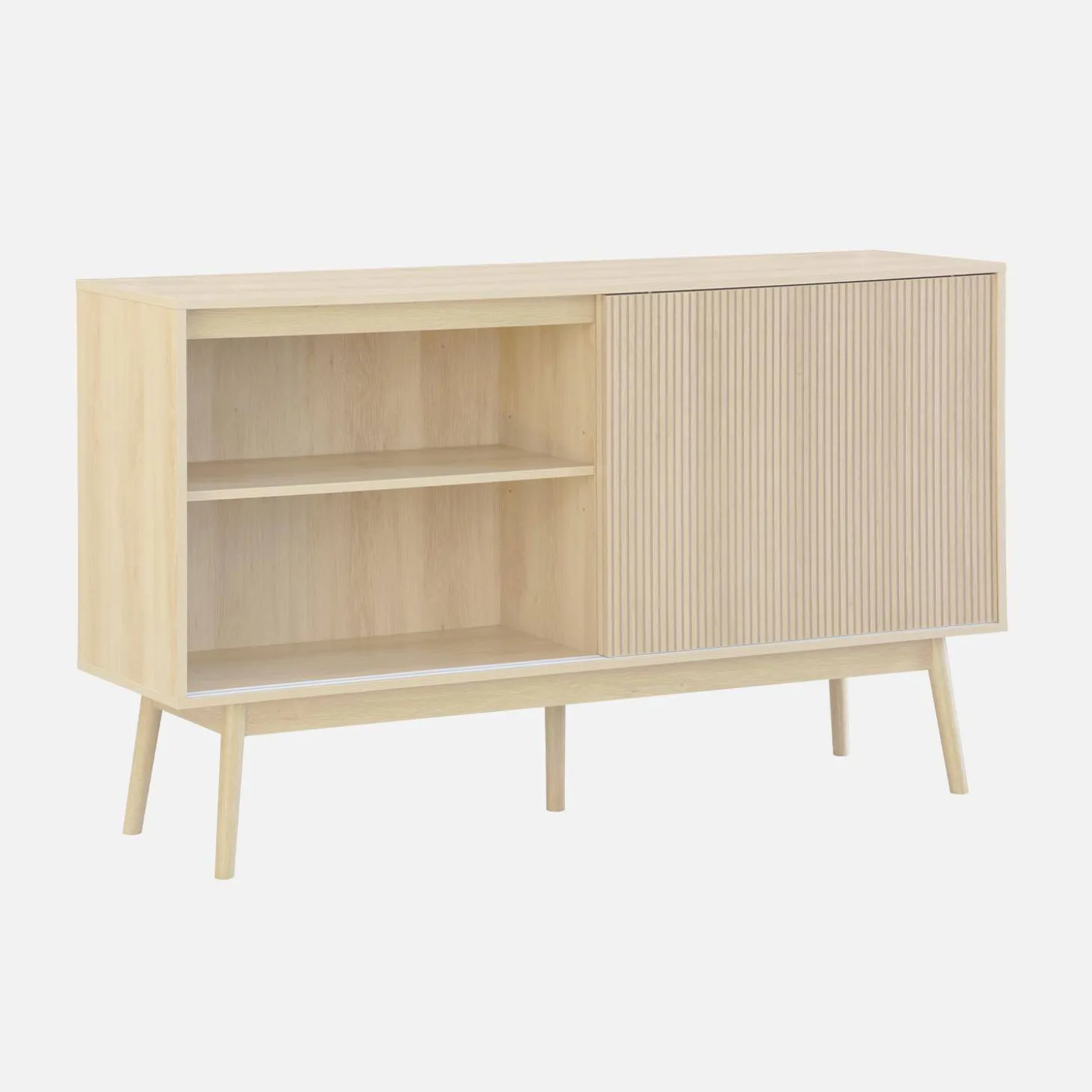 Aparador escandinavo efecto madera con 2 puertas, 150cm