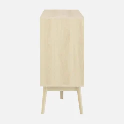 Aparador escandinavo efecto madera con 2 puertas, 150cm