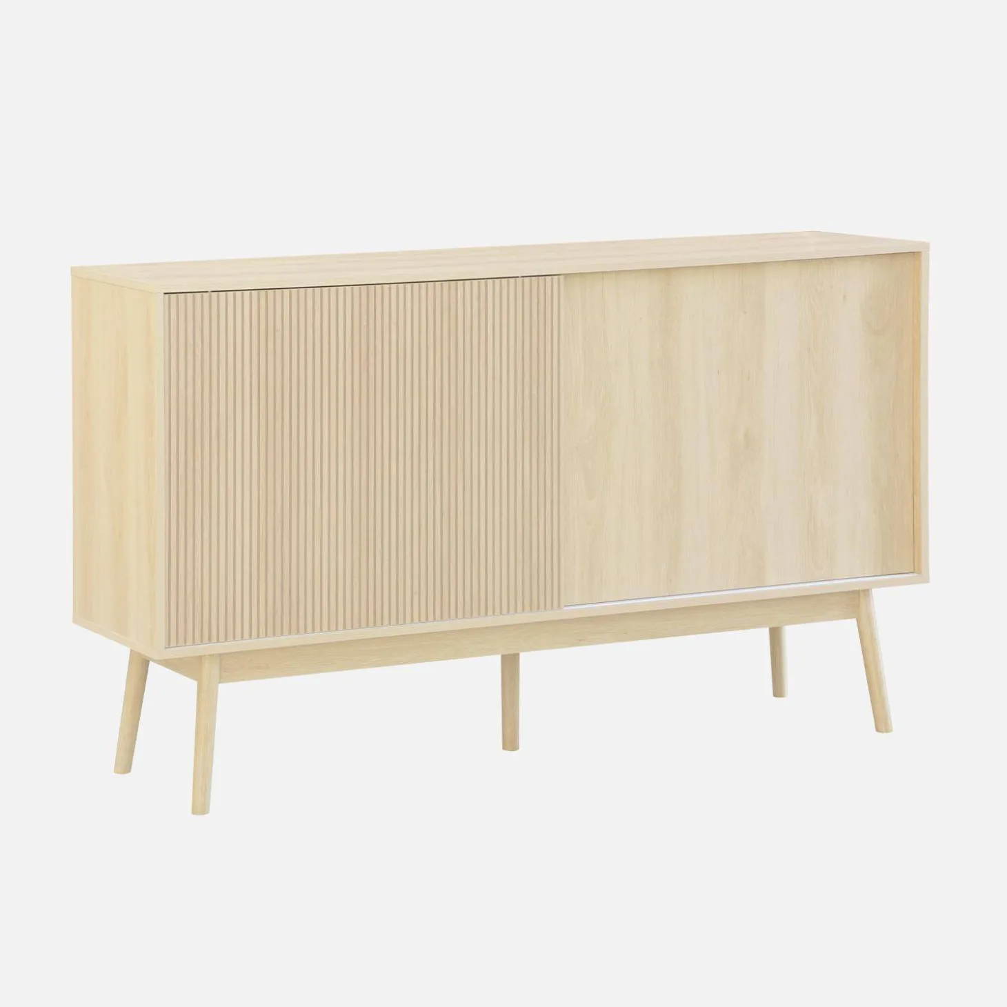 Aparador escandinavo efecto madera con 2 puertas, 150cm