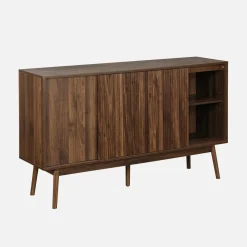 Aparador escandinavo efecto madera con 2 puertas, 150cm
