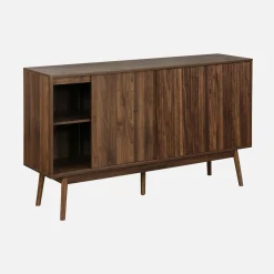 Aparador escandinavo efecto madera con 2 puertas, 150cm