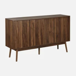 Aparador escandinavo efecto madera con 2 puertas, 150cm