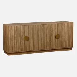 Aparador exótico de 4 puertas efecto madera de mango, 180cm