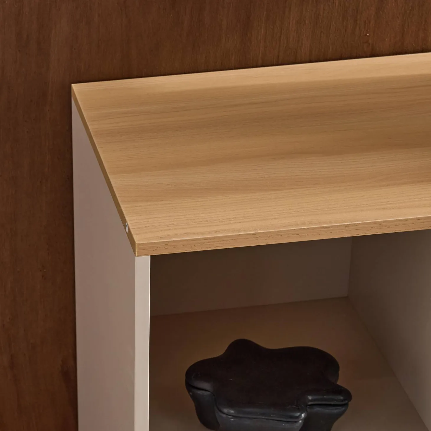 Aparador, mueble de almacenamiento de metal y decoración de madera 1 puerta, 80cm