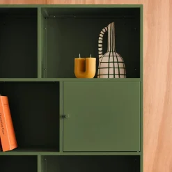 Aparador, mueble de almacenamiento industrial de metal con 8 compartimentos