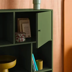 Aparador, mueble de almacenamiento industrial de metal con 6 compartimentos
