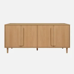 Aparador vintage con efecto madera y 4 puertas, 160cm