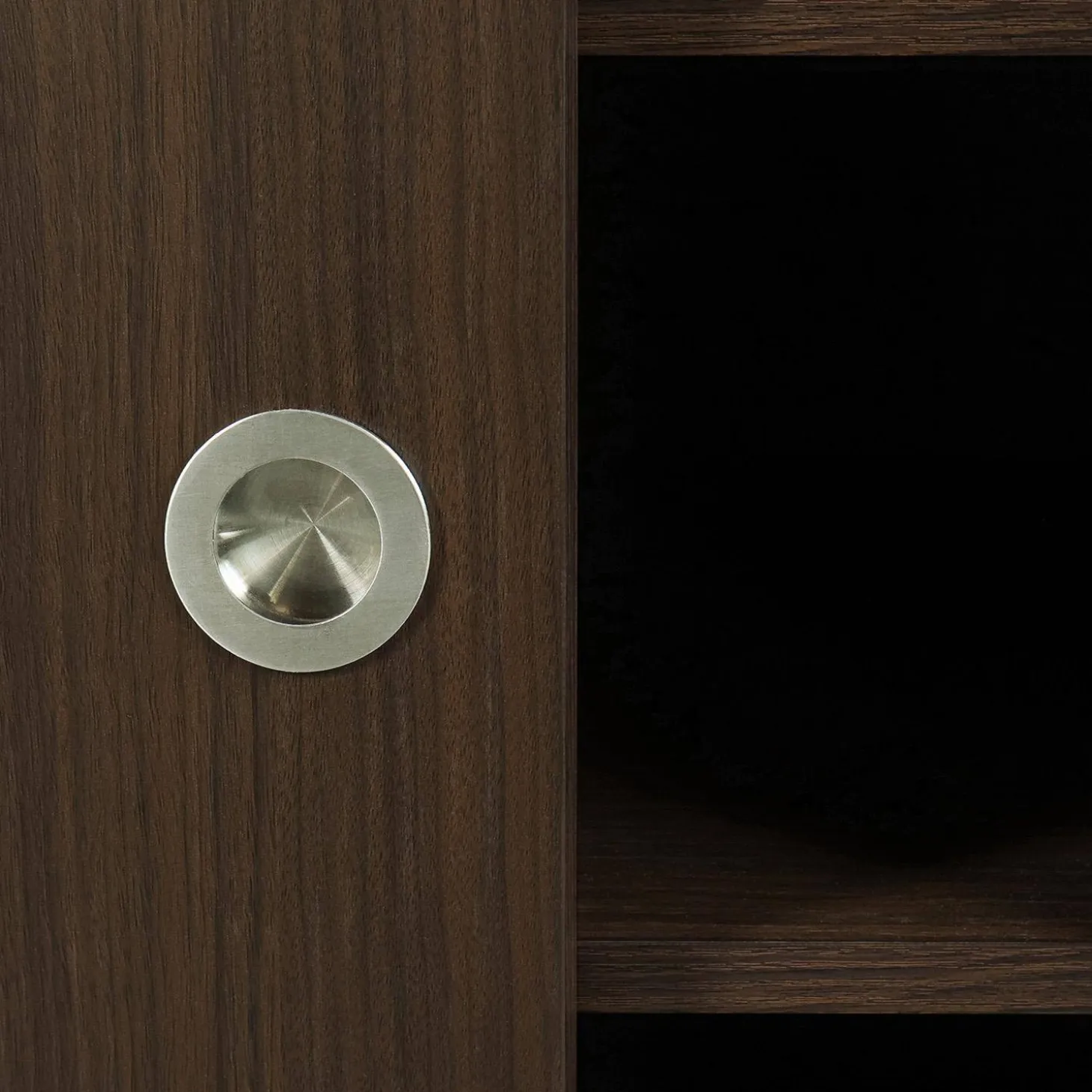 Aparador vintage de madera y acero inoxidable con 2 puertas, 150 cm
