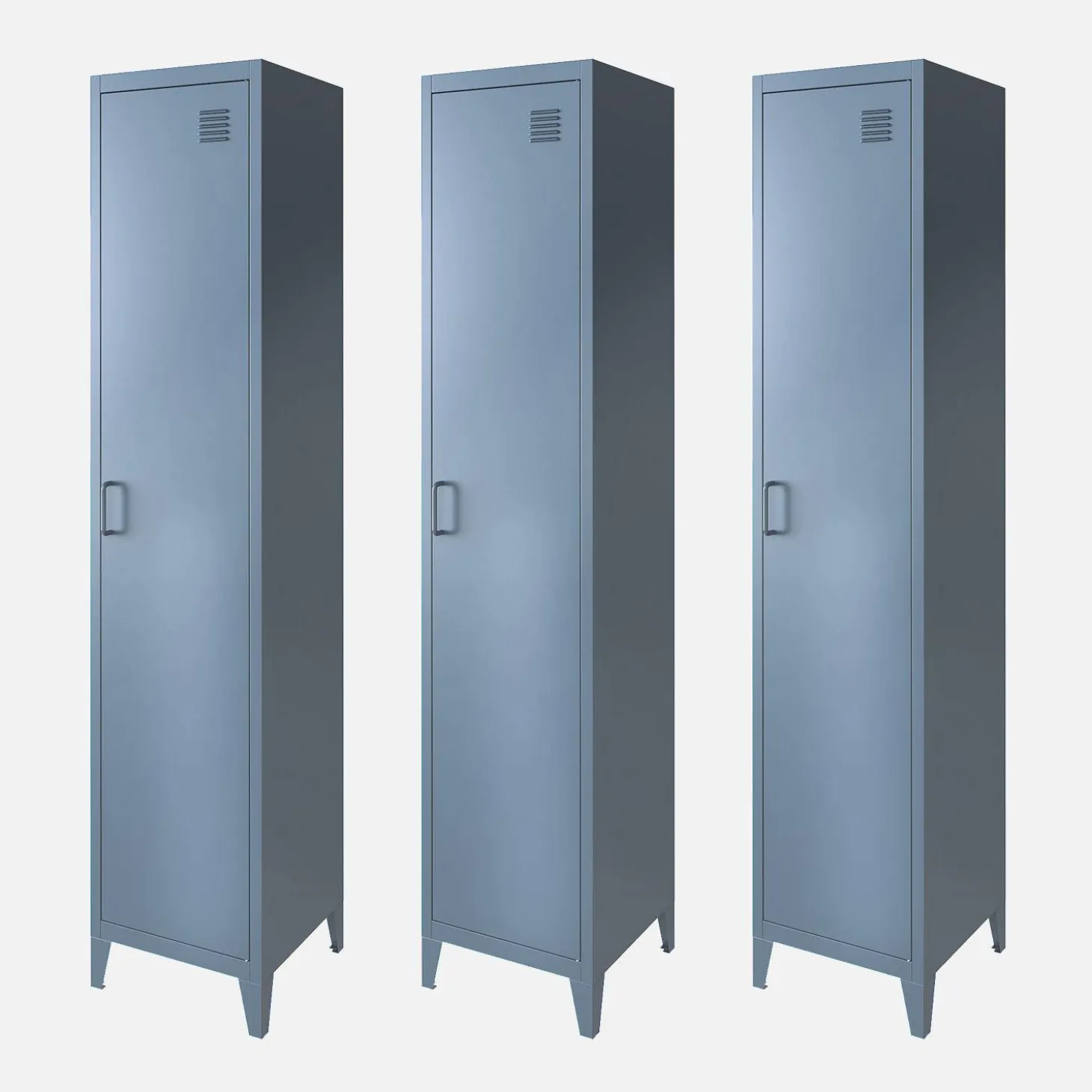 Armario dormitorio industrial con 4 almacenamientos, set de 3