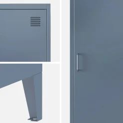 Armario dormitorio industrial con 4 almacenamientos, set de 3