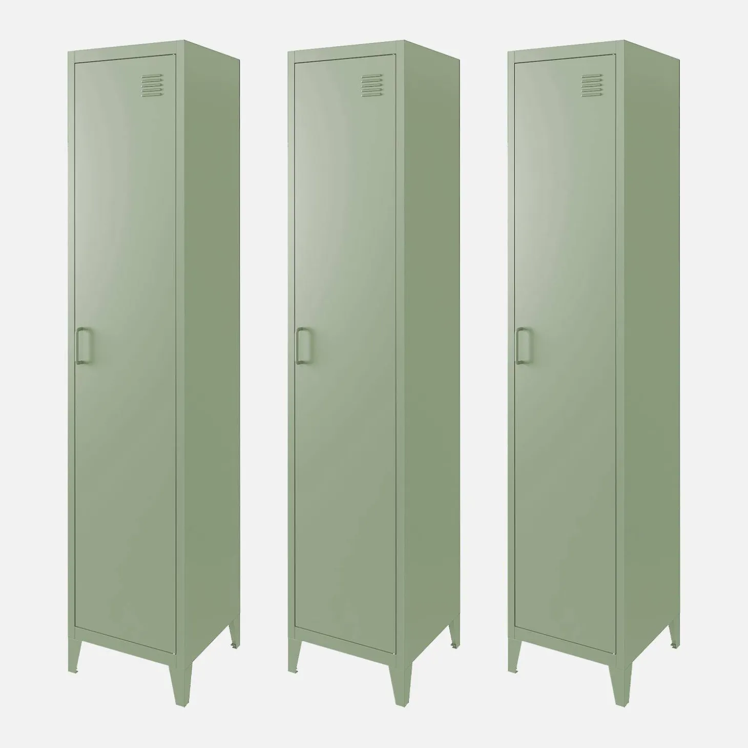 Armario dormitorio industrial con 4 almacenamientos, set de 3