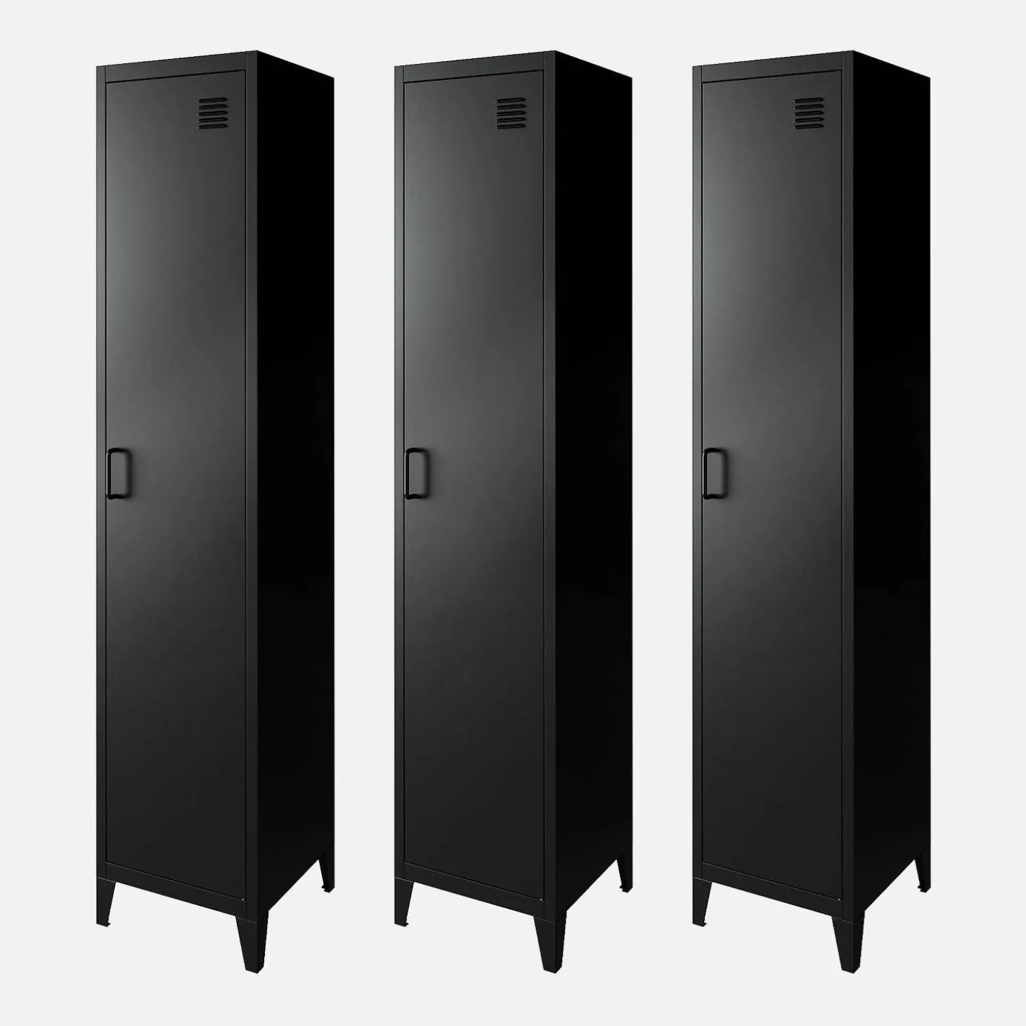 Armario dormitorio industrial con 4 almacenamientos, set de 3