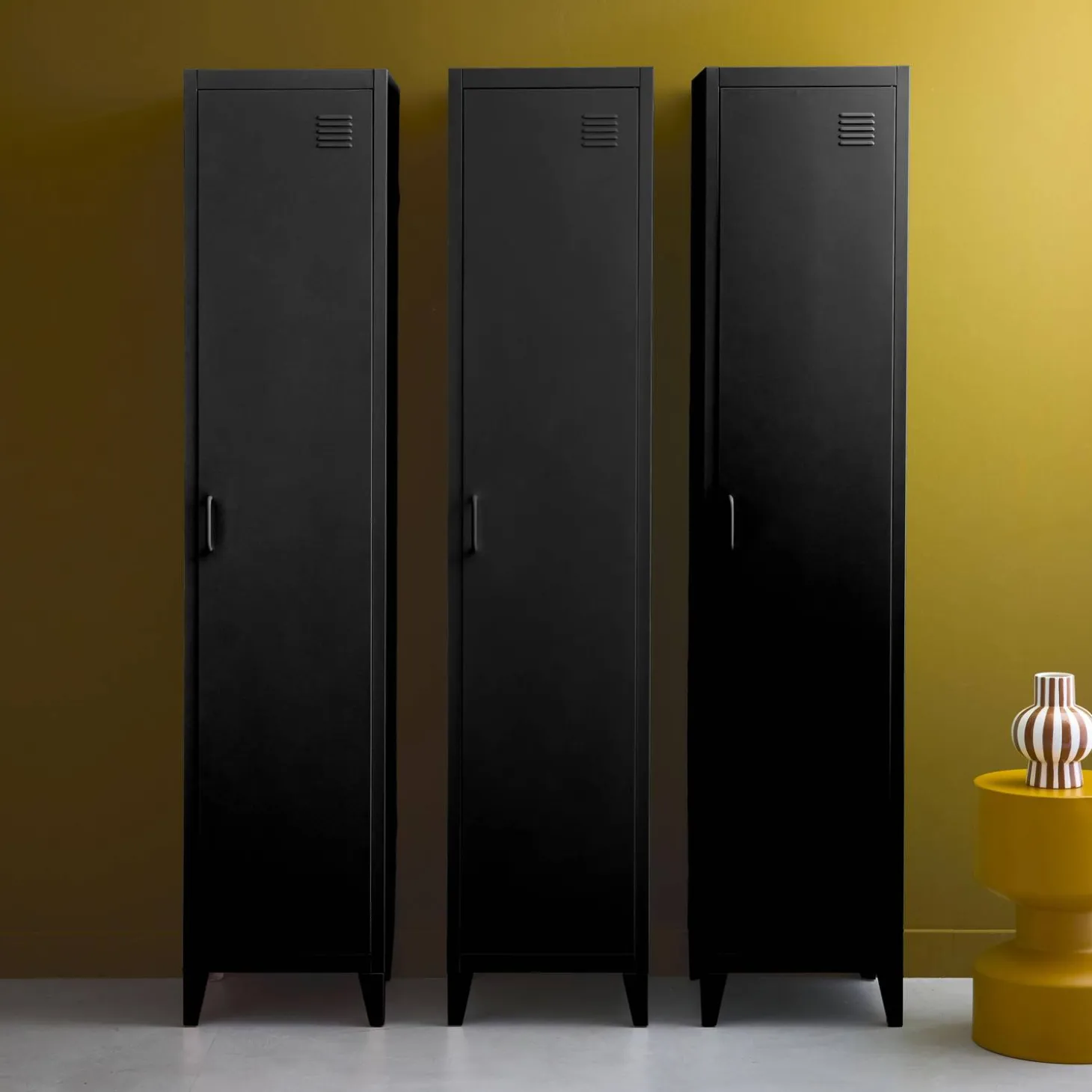 Armario dormitorio industrial con 4 almacenamientos, set de 3