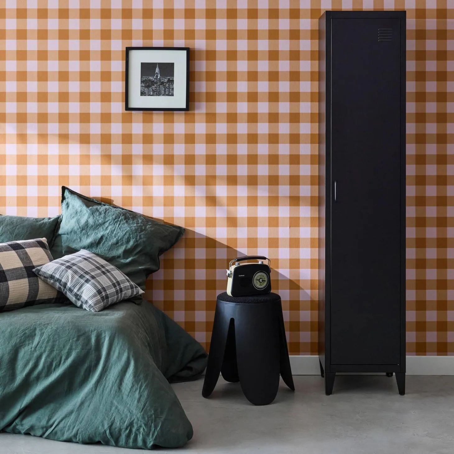 Armario dormitorio industrial con 4 espacios de almacenamiento