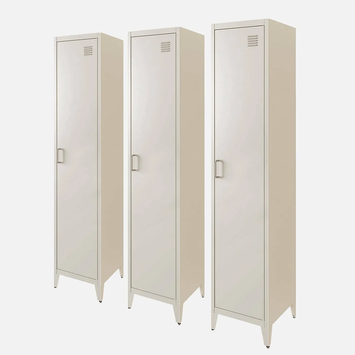 Armario dormitorio industrial con 4 almacenamientos, set de 3
