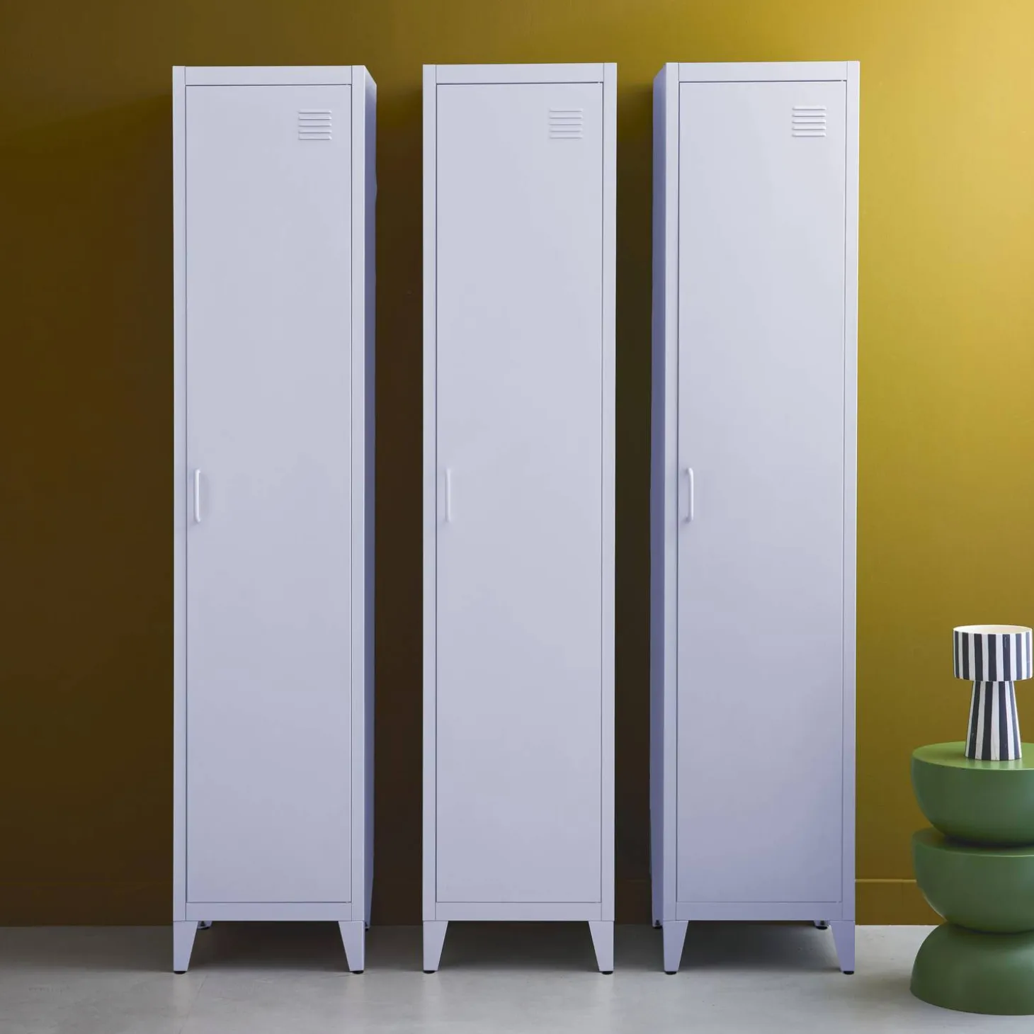 Armario dormitorio industrial con 4 almacenamientos, set de 3