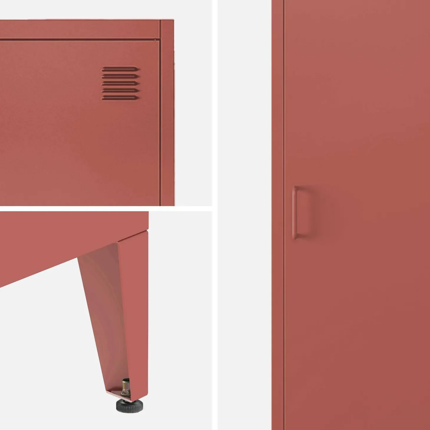 Armario dormitorio industrial con 4 almacenamientos, set de 3