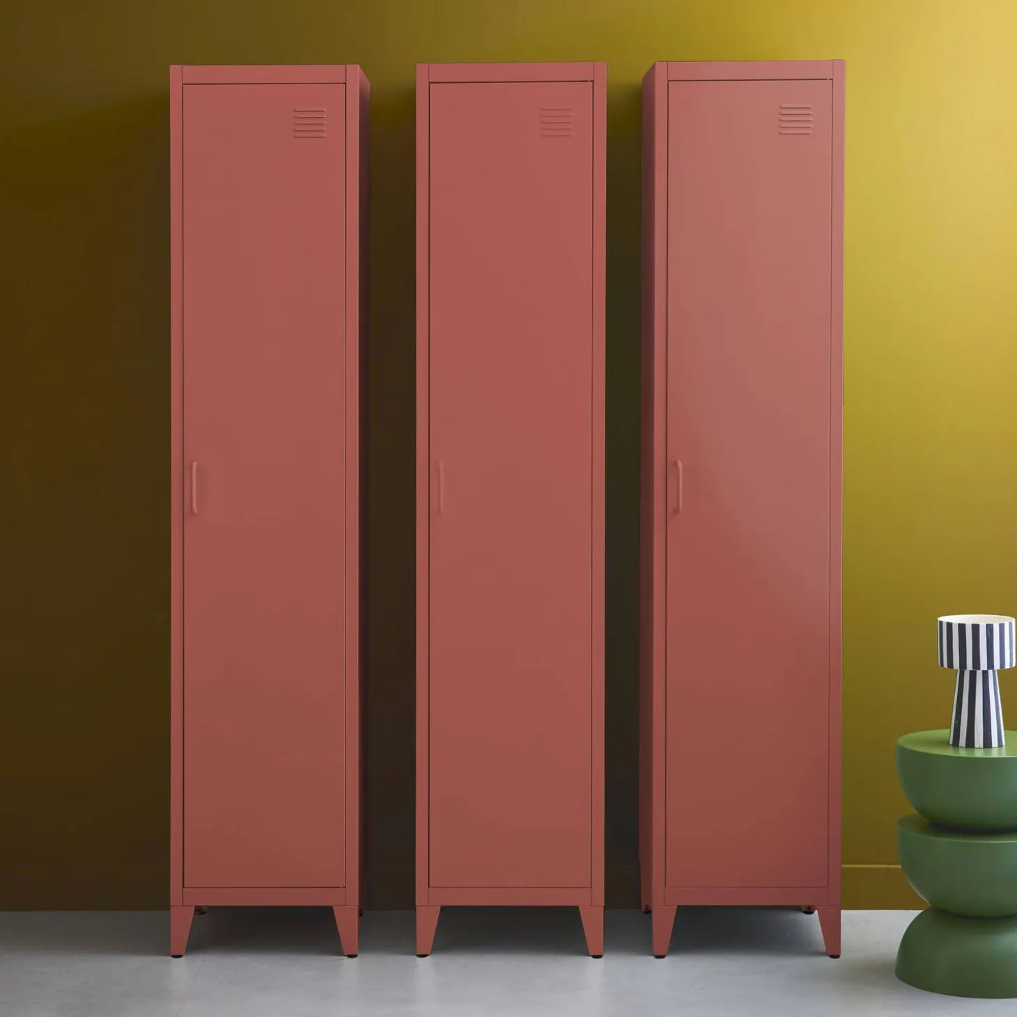 Armario dormitorio industrial con 4 almacenamientos, set de 3