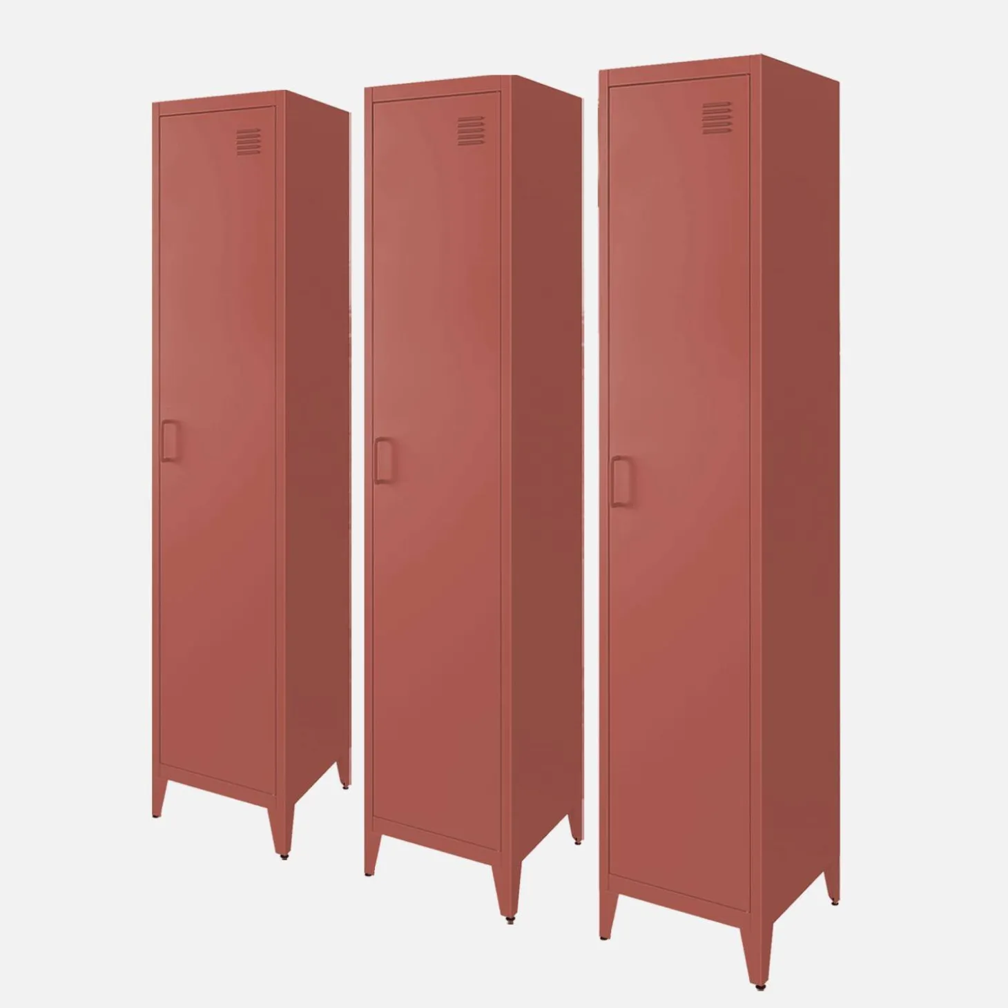 Armario dormitorio industrial con 4 almacenamientos, set de 3