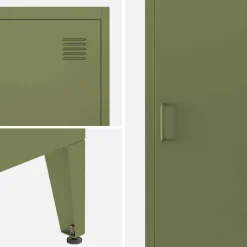 Armario dormitorio industrial con 4 almacenamientos, set de 3