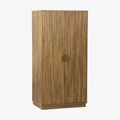 Armario vestidor efecto madera de mango ranurado, 2 puertas