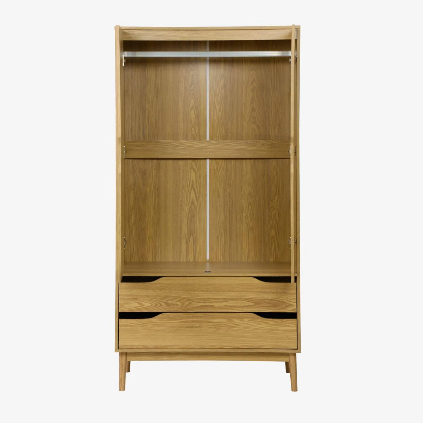 Armario vestidor vintage, decoración en madera, 2 puertas