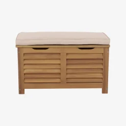 Baúl de jardín en madera de acacia, 63L