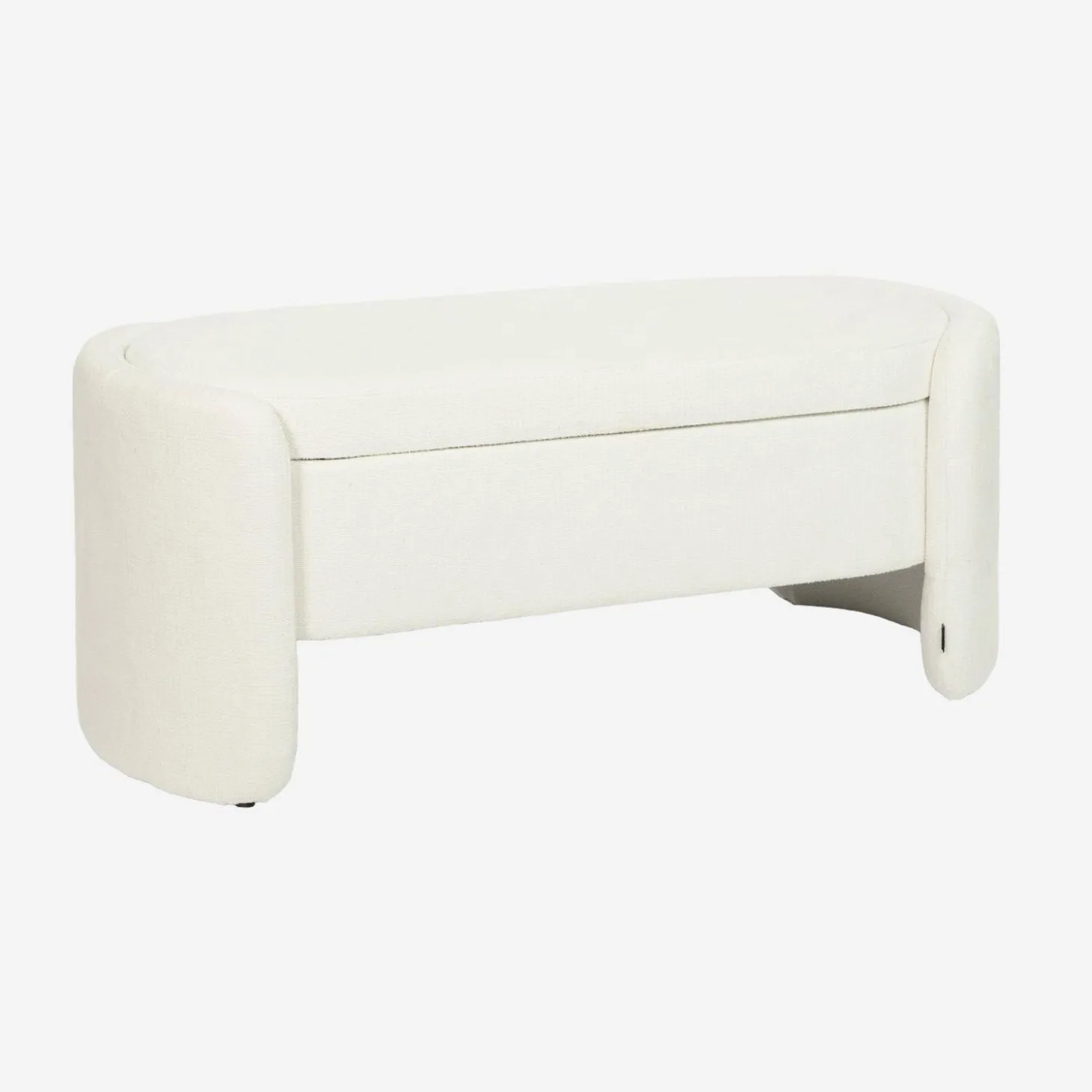 Banco baúl, pie de cama contemporáneo de tela simple