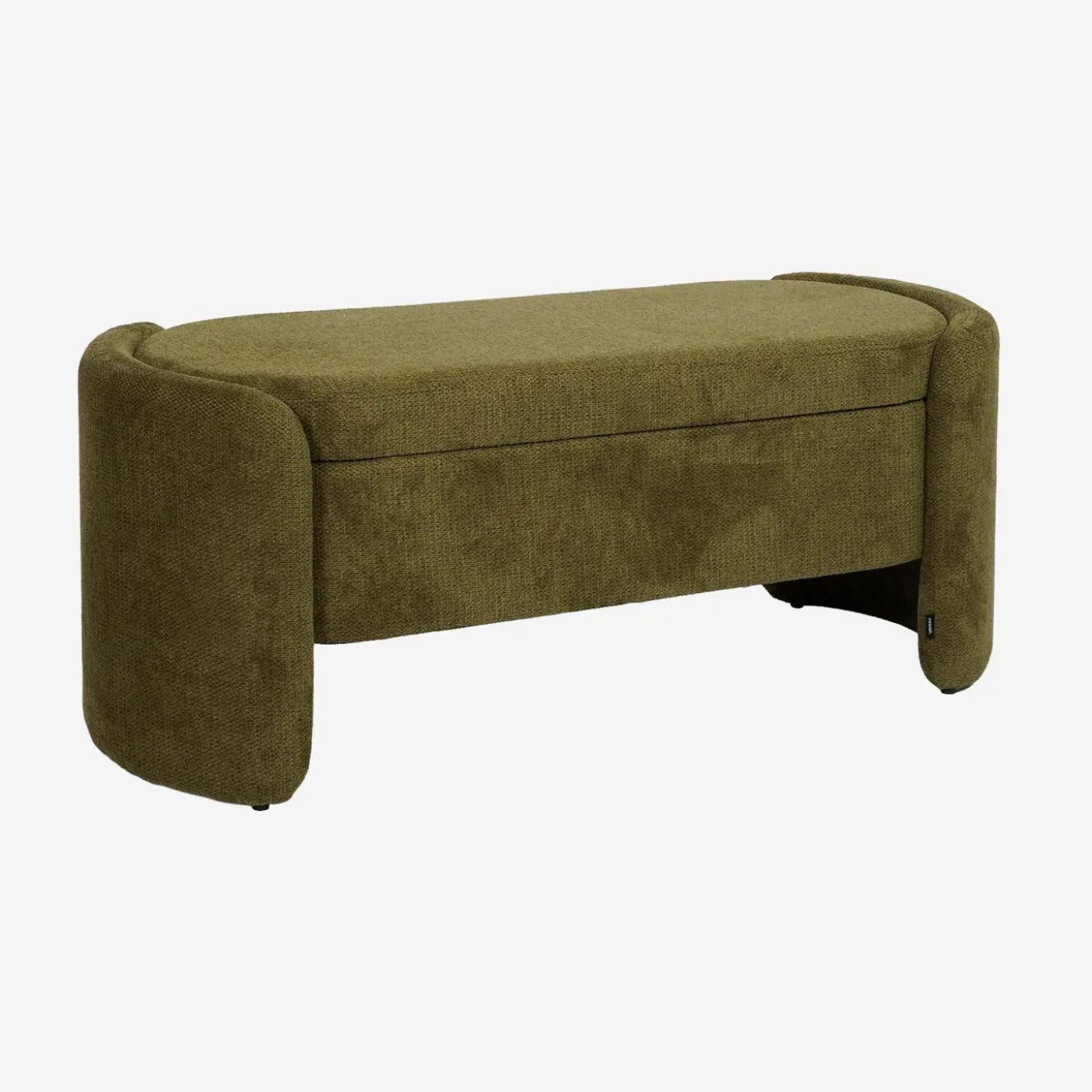 Banco baúl, pie de cama contemporáneo de tela simple