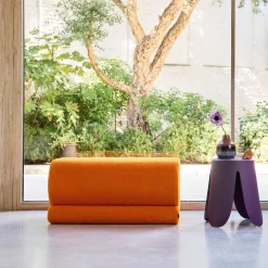 Banco de diseño con revestimiento borreguito, 1-2 plazas