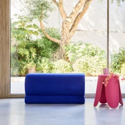 Banco de diseño con revestimiento borreguito, 1-2 plazas