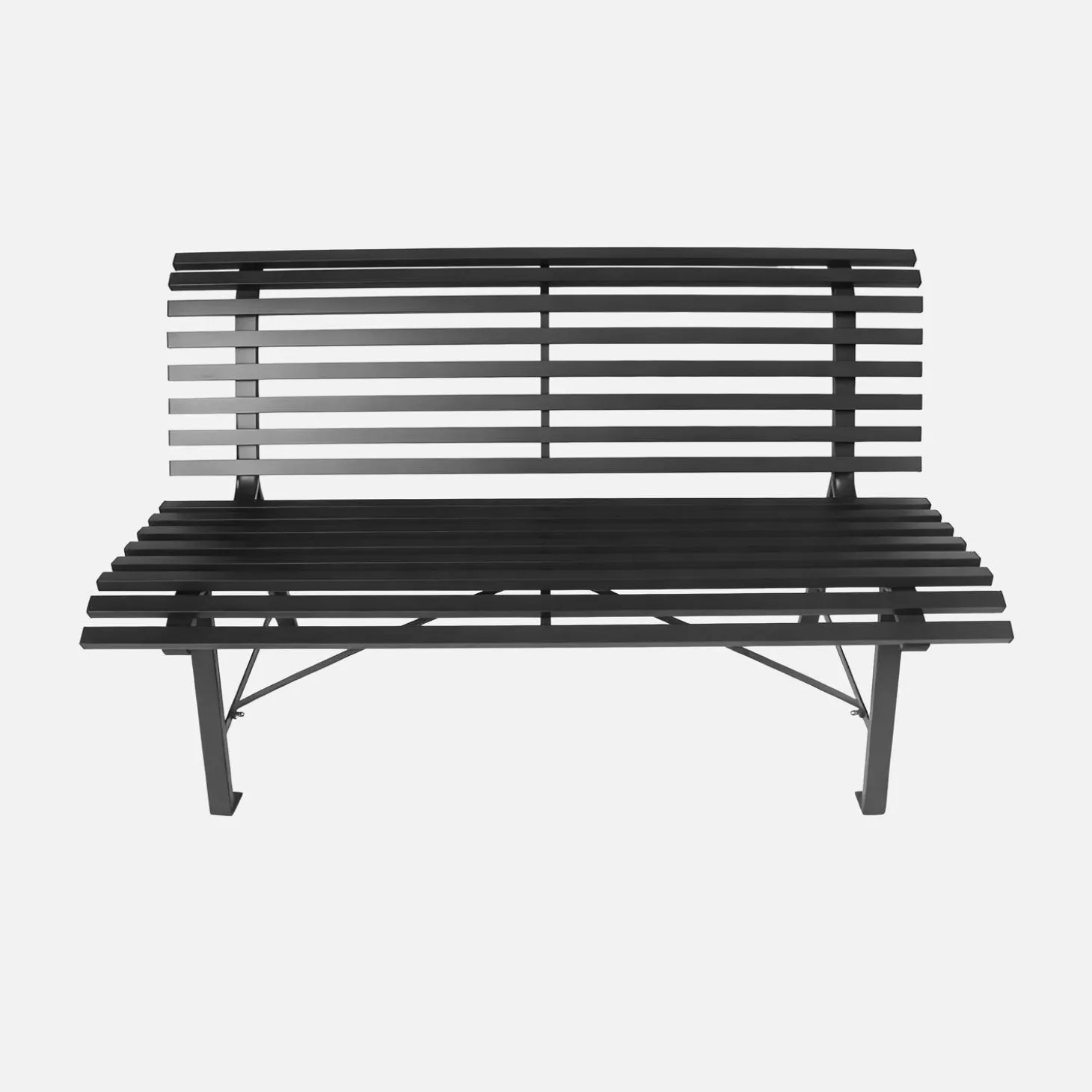 Banco de jardín de acero para 2 personas