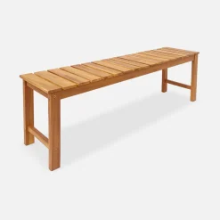 Banco de madera clara, 140cm