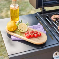 Barbacoa de gas con 3 quemadores y 1 quemador lateral