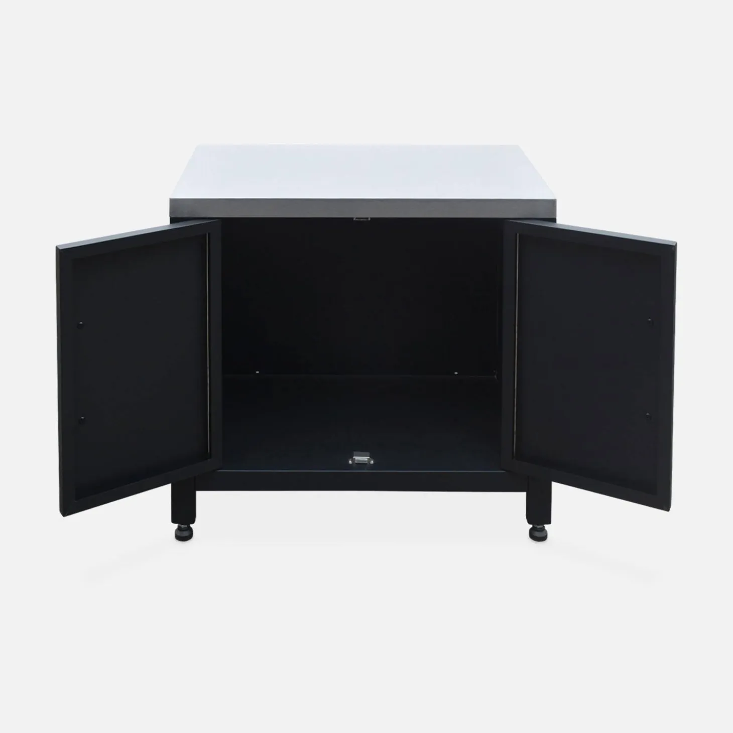 Barbacoa de gas de 4 quemadores de mesa + cocina exterior de acero, 80cm