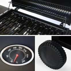 Barbacoa de gas de 5 quemadores con 1 quemador lateral